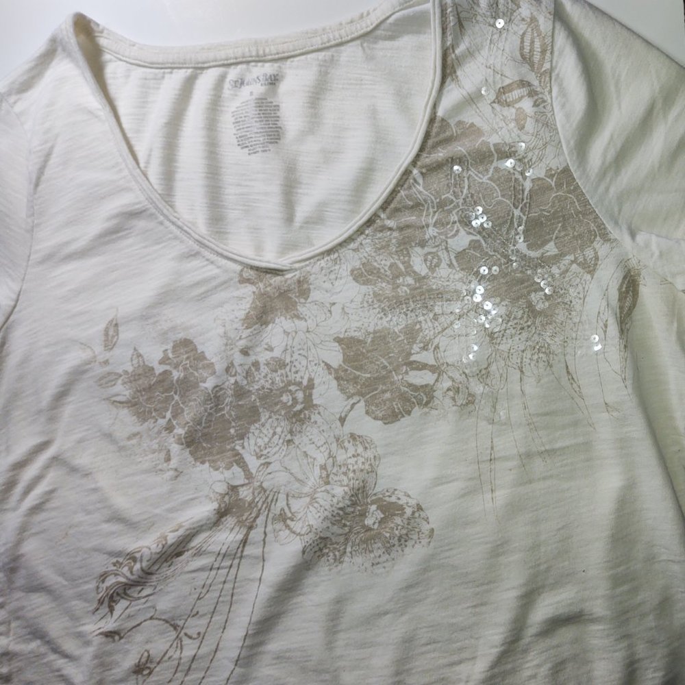 Beautiful Off White Sequined Top